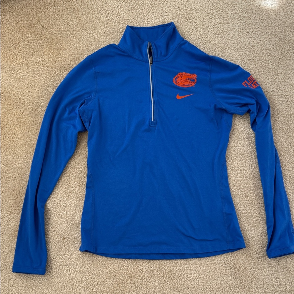 Nike Royal Blue Quarter-Zip with Orange Accents